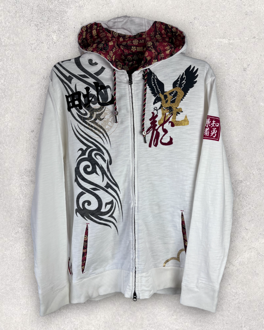 [The Uesugi Kenshin and LOVE Kanji] Japanese transitional hoodies  Vintage - hoodie