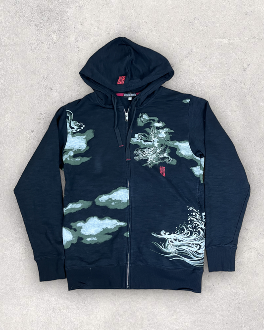 [The tiger and Dragon] Japanese transitional hoodies  Vintage - hoodie