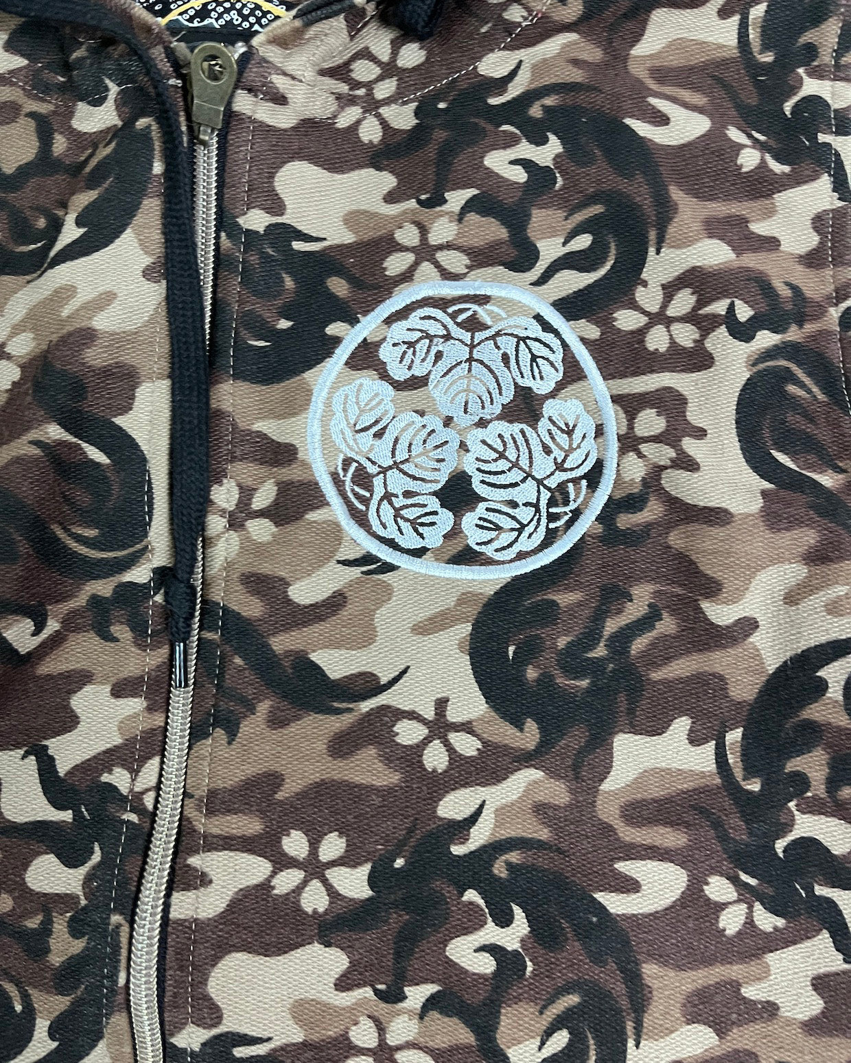 [Camouflage Japanese Pattern]  Bomber jacketJapanese transitional hoodies Vintage - hoodie