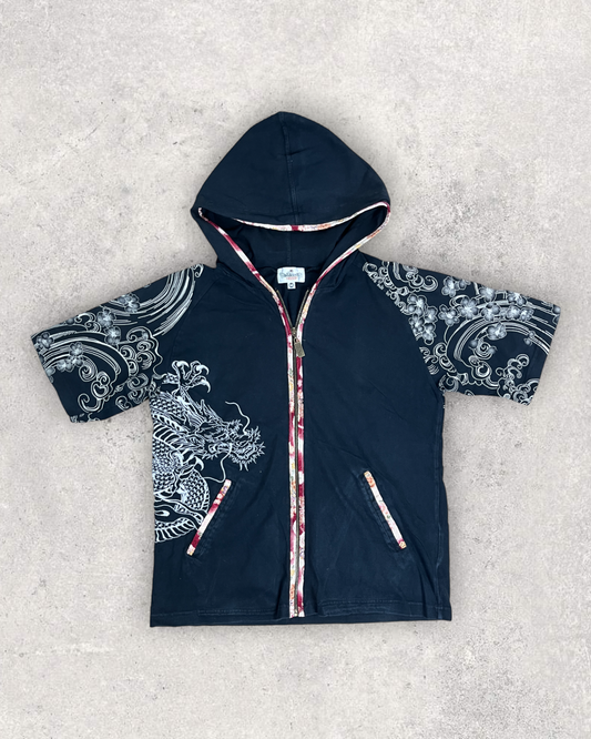 [The Wind and Sakura and Dragon] Japanese transitional hoodies  Vintage - hoodie