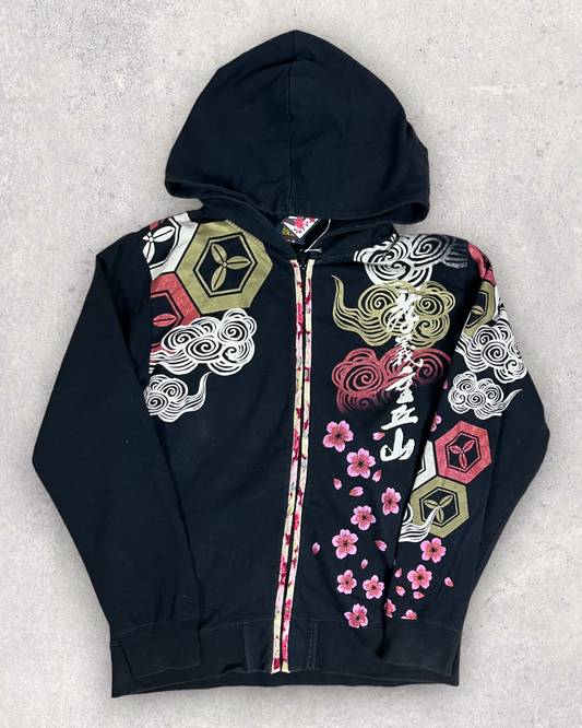 [Dragon sakura] Japanese transitional hoodies Vintage - hoodie