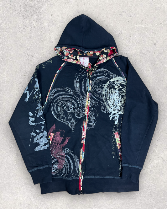 [Japanese pattern] Kimono hoodies  Vintage - hoodie