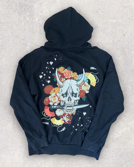 [The Hannya and flower] Japanese transitional hoodies  Vintage - hoodie