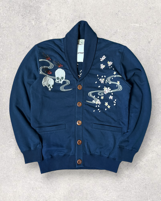 Japanese sakura and skull cardigan | Bran new