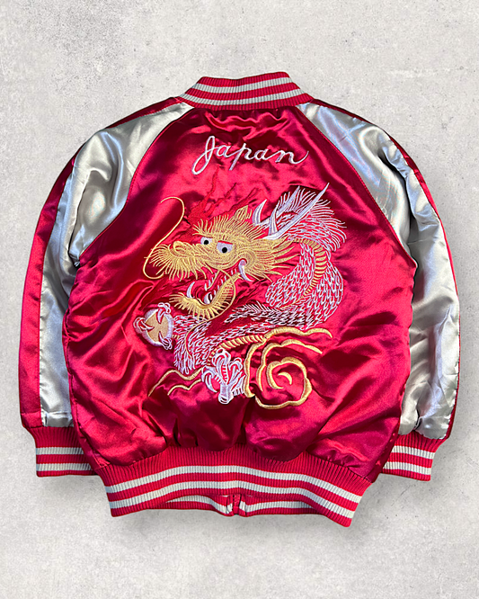 [110] Kids Sukajan Size 110 Red Dragon | Vintage jacket