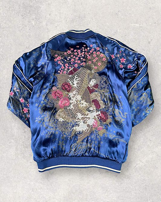 [FUMING DRAGON AND ROARING TIGER]  Bomber jacket Vintage / Reversable