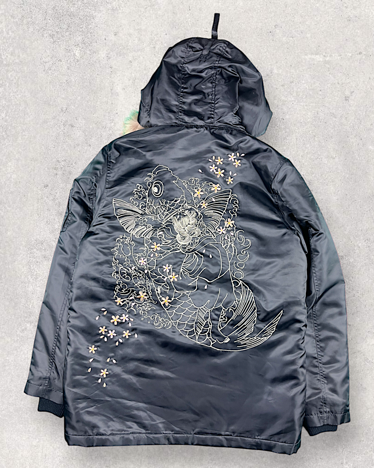 [L] ONIWAKAMARU KOI TAIJI Coat Sukajan | Vintage