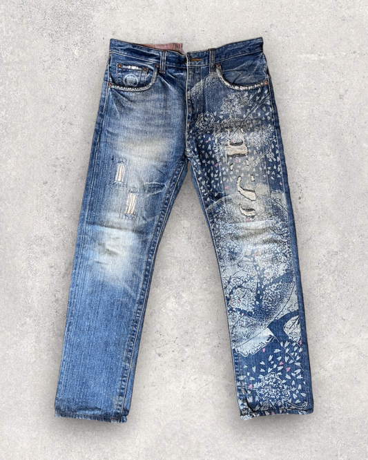 [BLOSSOMMED]  denim jeans vintage