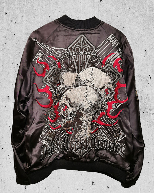 [TILL DEATH DO US PART]  Bomber jacket Vintage / Reversable