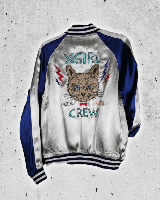 [Cat girl sukajan ★]  Bomber jacket Vintage / Reversable