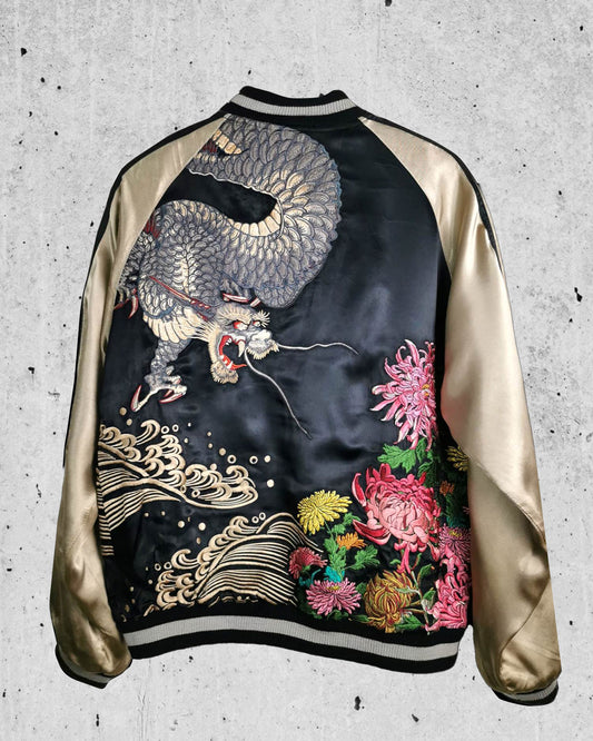 [Dragons Ashes]    Bomber jacket Vintage / Reversable