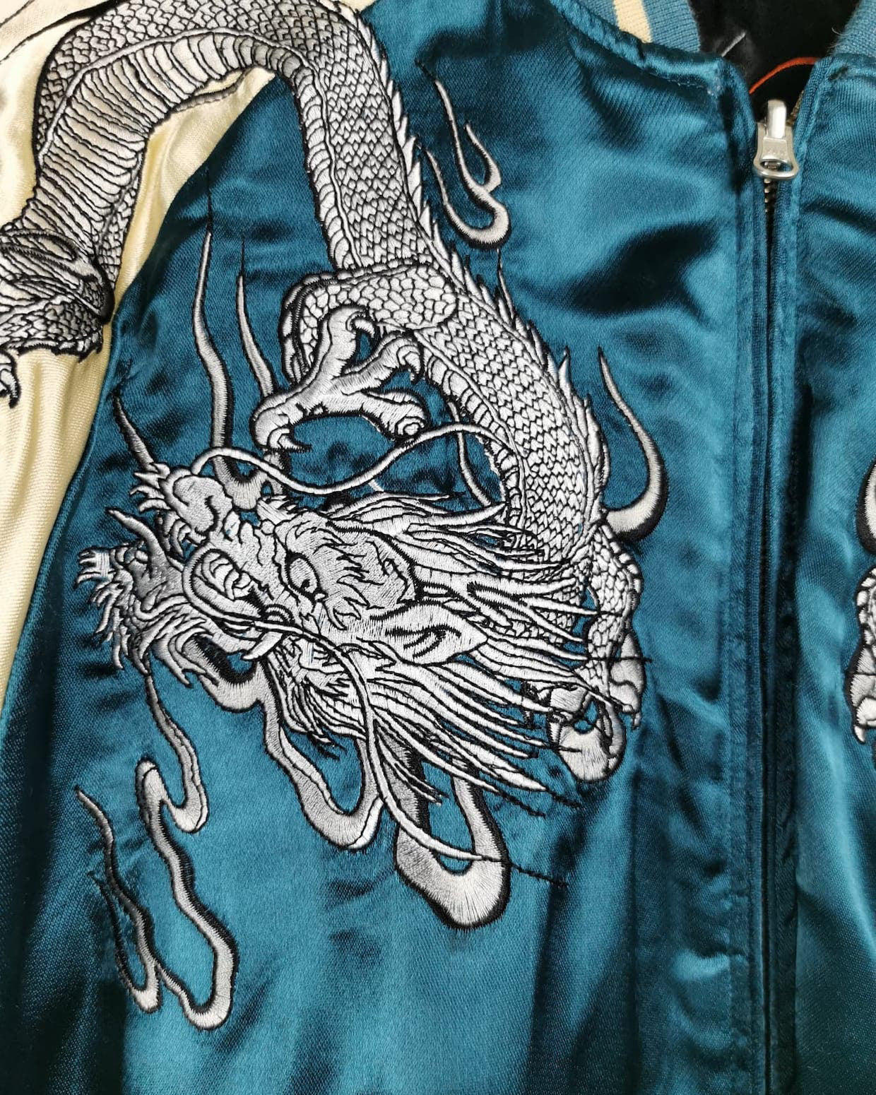 [OWL Moon x Double Dragon] Bomber jacket Vintage / Reversable