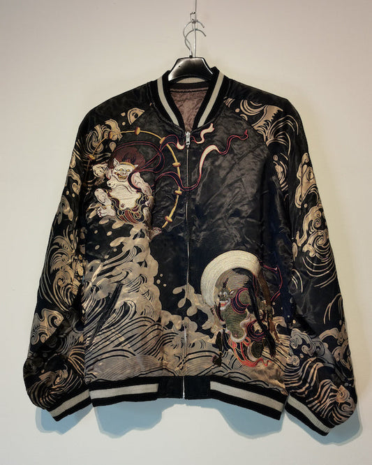 [Fuujin & Raijin]  Bomber jacket Vintage / Reversable